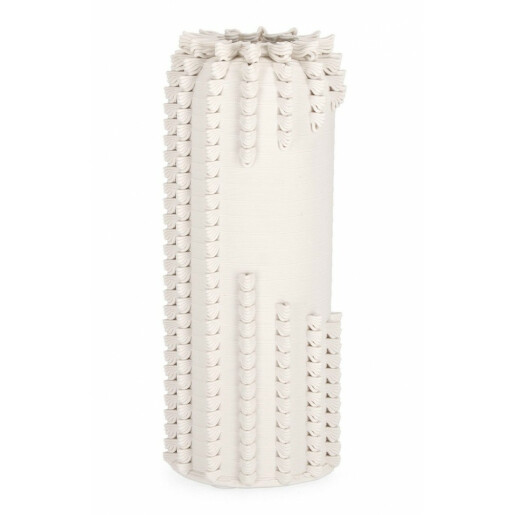 Vaza flori ceramica bej Reena 12x29 cm
