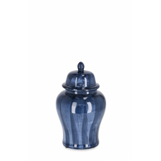 Set 4 vaze ceramica albastra Yuan 12x25 cm