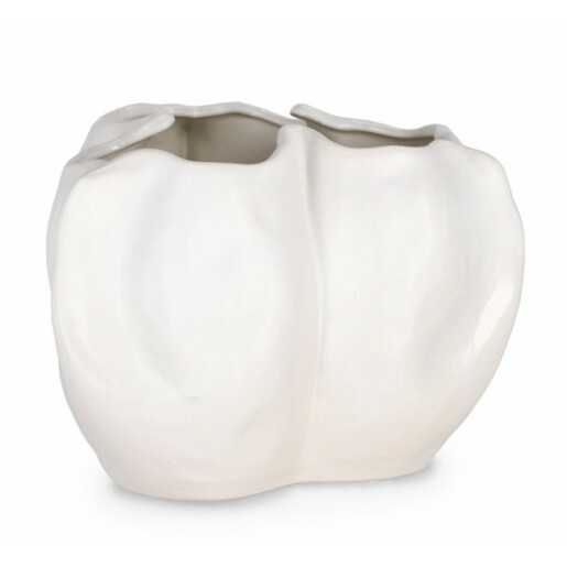 Vaza flori ceramica alba Tae 33.5x22.5 cm