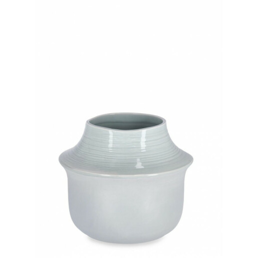 Vaza flori ceramica albastra Isao 25x21 cm