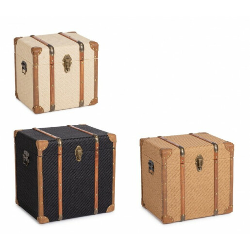 Set 3 cufere depozitare Adelasia 34x28x33 cm; 42x34x41 cm; 50x40x49 cm