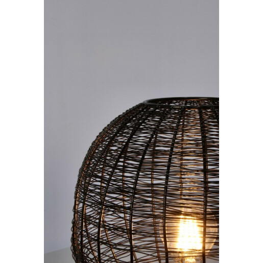 Veioza metal negru Inay 26x26 cm