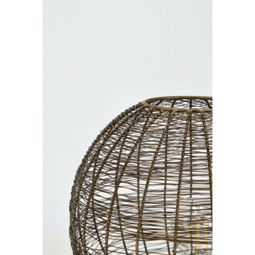 Veioza metal auriu Inay 26x26 cm