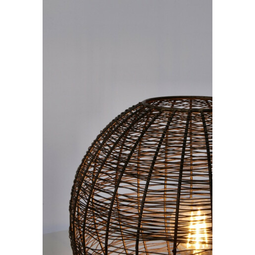 Veioza metal auriu Inay 26x26 cm