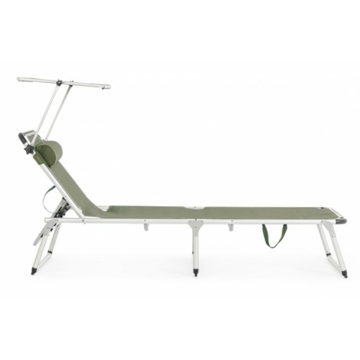 Set 4 sezlonguri verde olive Piegh 58x193x76 cm
