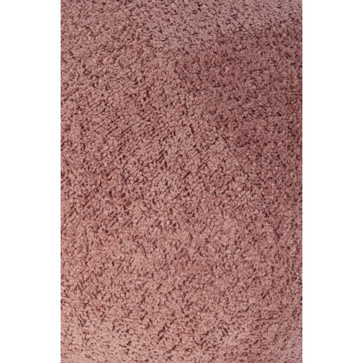 Taburet textil caramiziu lemn natur Dayla 45x38 cm
