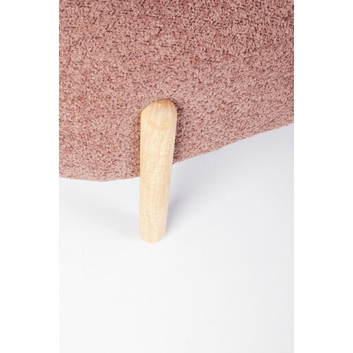 Banca lemn natur textil caramiziu Dayla 108x41.5x48 cm