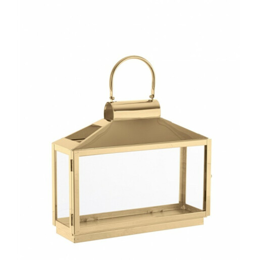 Set 4 felinare otel auriu Nilak 34x11x27.5 cm