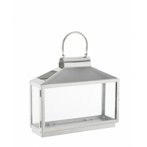 Felinar otel argintiu Nilak 34x11x27.5 cm