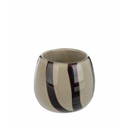 Suport lumanare sticla maro Cetus 9x8 cm