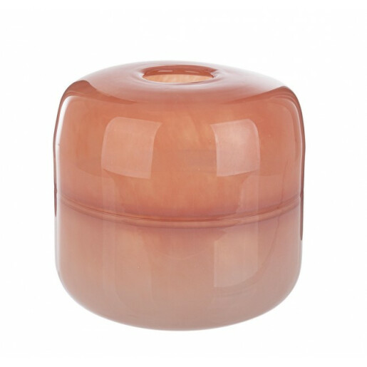 Set 2 vaze flori sticla roz Sagitta 20x19 cm