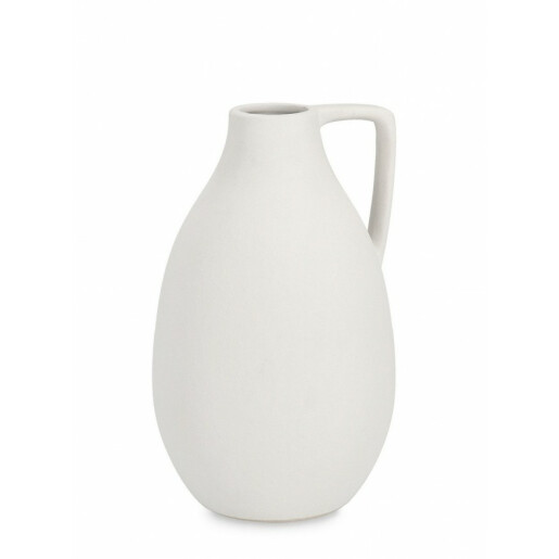 Vaza flori portelan alb Freyr 14x24 cm