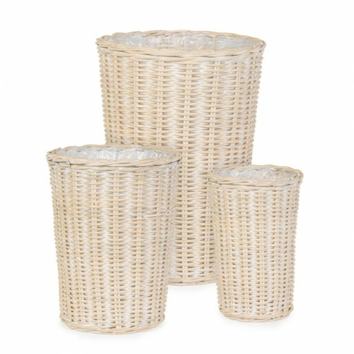 Set 3 cosuri ratan natur Randy 35x24 cm, 41x32 cm, 55x39 cm