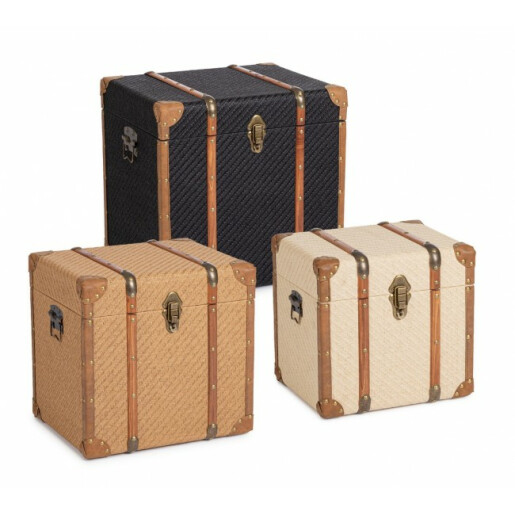 Set 3 cufere depozitare Adelasia 34x28x33 cm; 42x34x41 cm; 50x40x49 cm