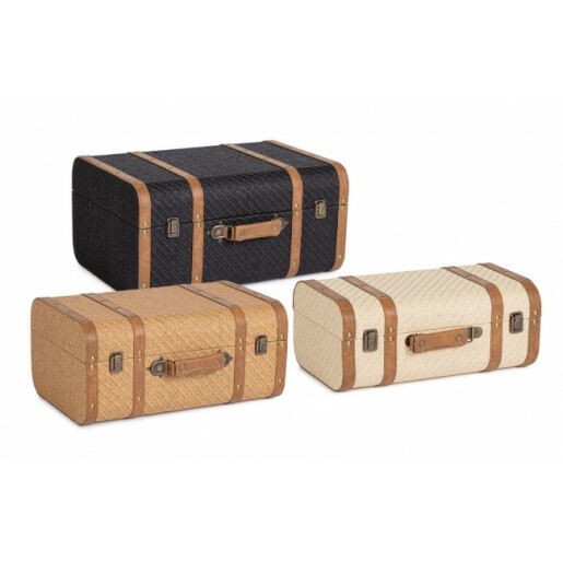 Set 3 valize depozitare Adelasia 40x22.5x17 cm; 45x28.5x20.5 cm; 50x35x24.5 cm