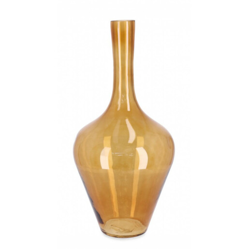 Vaza flori sticla portocalie Taigete 22x45 cm