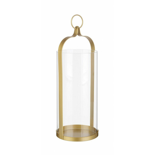 Suport lumanare metal auriu Merope 12.5x33 cm