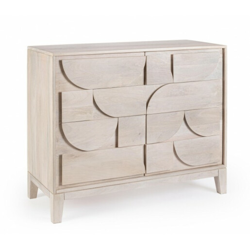 Comoda 2 usi lemn mango natur Archita 100x42x85 cm