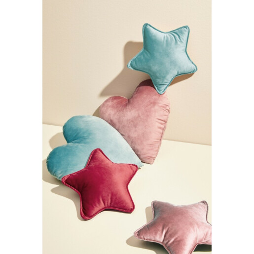 Set 4 perne decorative velur roz Kimmy 42x41x15 cm