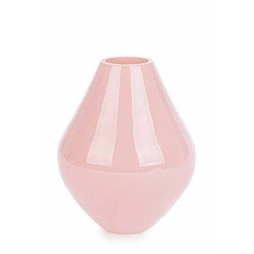 Vaza flori sticla roz Klair 17.5x21.5 cm