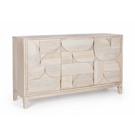 Comoda 3 usi lemn mango natur Archita 145x42x85 cm