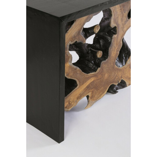 Consola lemn negru maro Marwood 100x35x76 cm