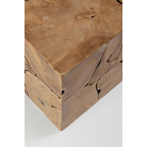 Masuta lemn natur Elwood 40x40x40 cm