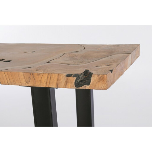 Consola otel negru lemn Elwood 120x40x75 cm