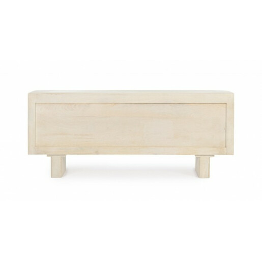 Comoda TV 4 usi lemn mango natur Serapis 140x40x58 cm