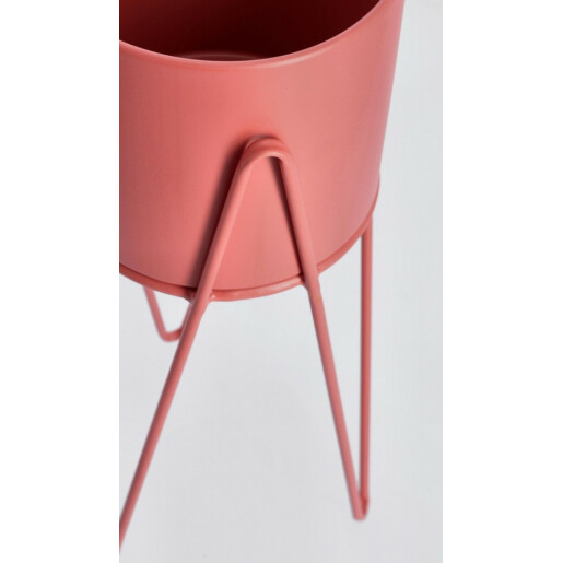 Set 2 suporturi flori metal roz Madelyn 23.5x53-57 cm; 21.5x42-46 cm