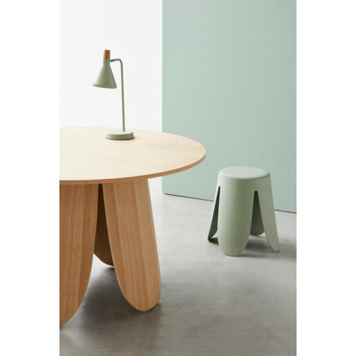 Taburet piele ecologica verde Imogen 37x47 cm