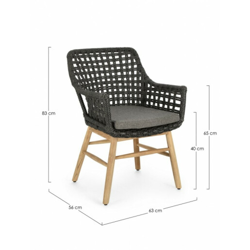 Set 2 scaune Wilson 63x56x83 cm