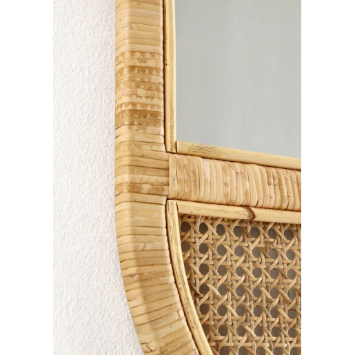 Oglinda perete ratan natur Hajar 50x2x70 cm