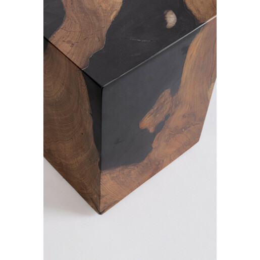 Masuta polirasina neagra lemn maro Melty 30x30x40 cm