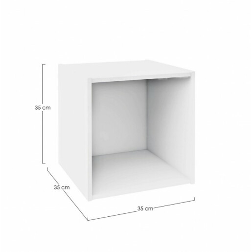 Raft pardoseala mdf alb 35x35x35 cm