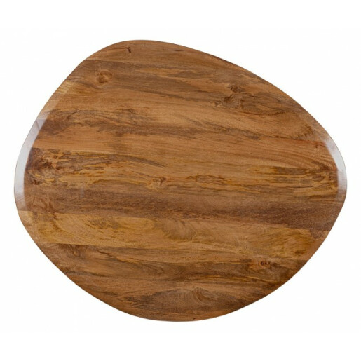 Masa lemn mango maro otel negru Stanley 140x120x76 cm