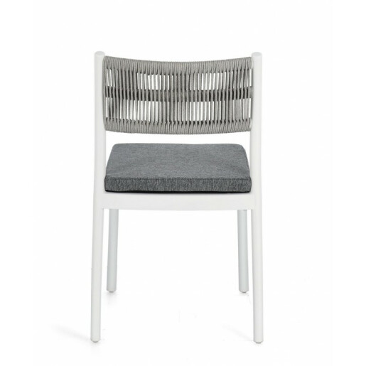 Set 4 scaune Alvin gri alb 49.5x52.5x82 cm