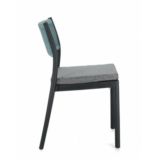 Set 4 scaune Alvin gri albastru 49.5x52.5x82 cm