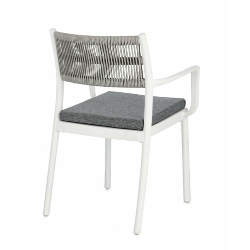 Set 4 scaune Alvin gri alb 59.5x52.5x82 cm