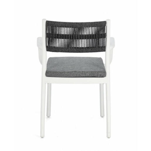 Set 4 scaune Alvin alb gri 59.5x52.5x82 cm