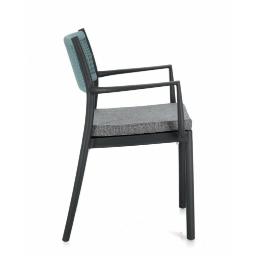 Set 4 scaune albastru gri Alvin 59.5x52.5x82 cm