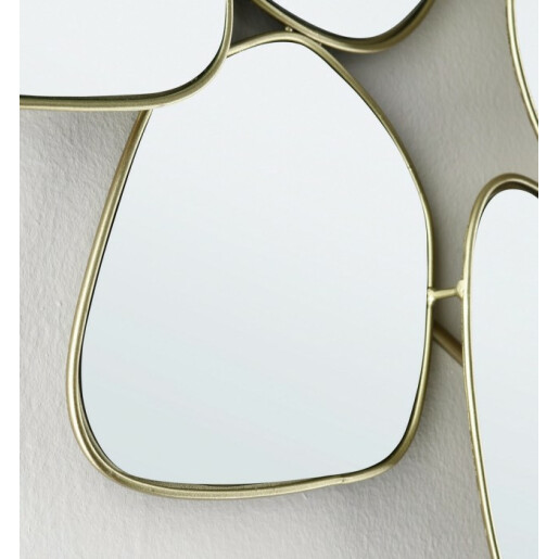 Oglinda decorativa perete metal auriu Connery 102x4.5x54 cm