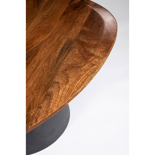 Masuta otel gri antracit lemn maro Stanley 86x76x40 cm