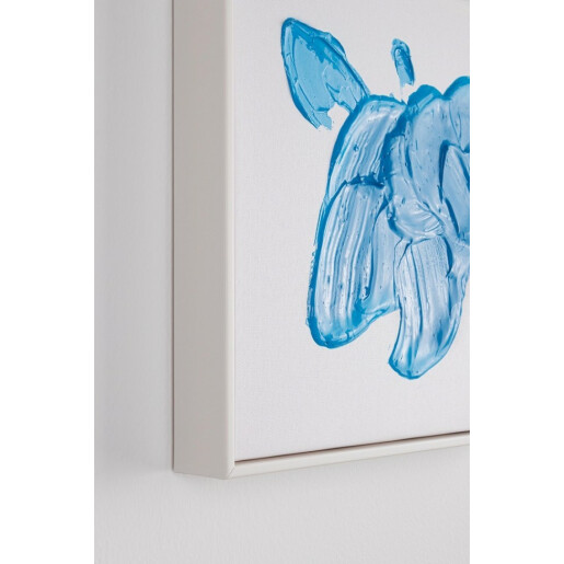 Set 2 tablouri canvas alb albastru Trilix 30x4.5x30 cm