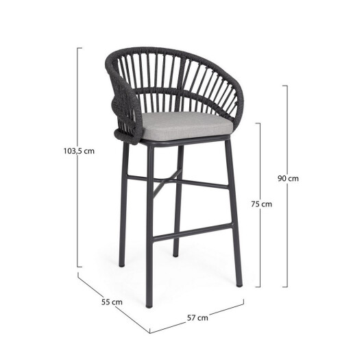 Set 4 scaune bar Odivelas 57x55x103.5h