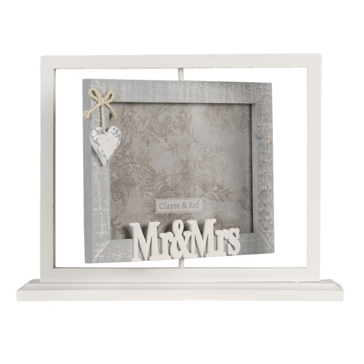 Rama foto de masa mdf gri 29x6x22 cm, 18x13 cm