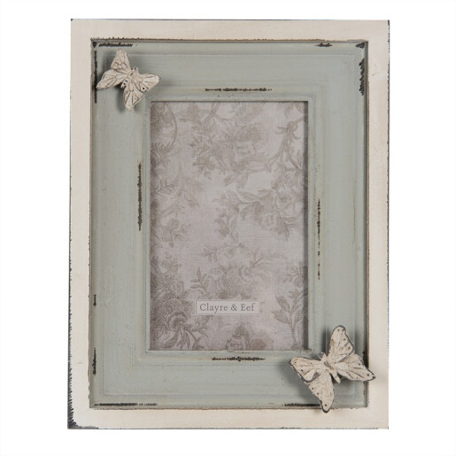 Rama foto de masa MDF albastru crem 17x3x21 cm