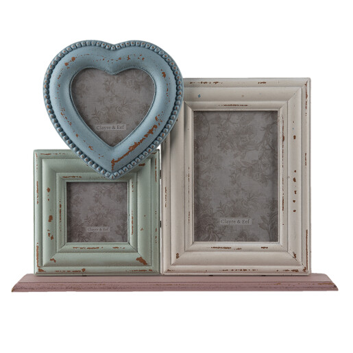 Rama foto de masa mdf multicolor 34x7x25 cm, 10x10 cm, 7x7 cm, 10x15 cm