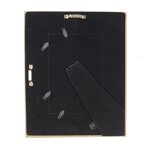 Rama foto de masa, perete polirasina neagra aurie 20x2x25 cm, 10x15 cm
