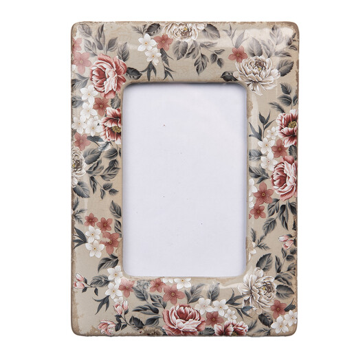 Rama foto masa, perete ceramica multicolora 13x2x18 cm / 9x13 cm
